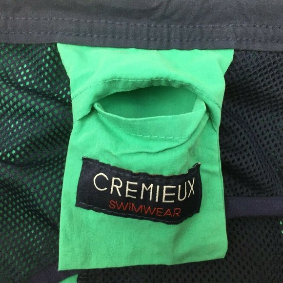 Cremeiux Swimwear Men's Swim Shorts Trunks Lined Teal Green Pineapple Size 3XT - Picture 9 of 11